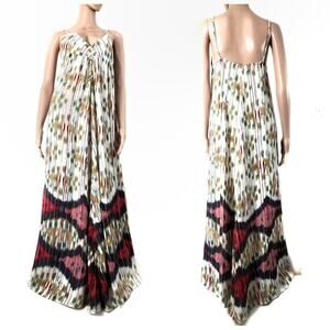 l'idiote | Patterned Spaghetti Strap Maxi Dress